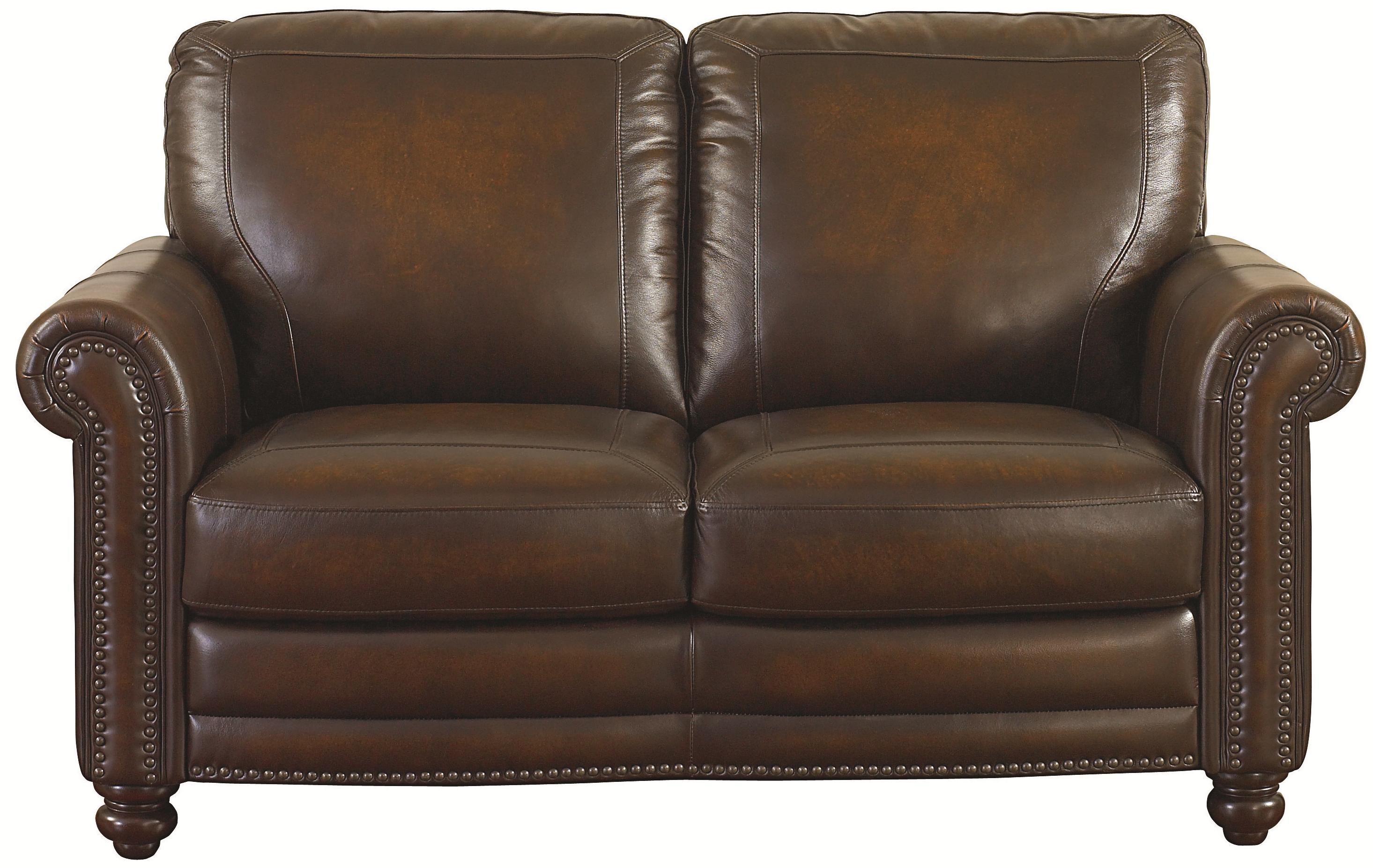 Bassett Hamilton 395942S Traditional Loveseat with Nail Head Trim